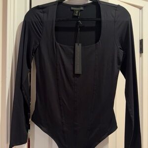 House of Harlow 1960 Elegant Black Bodysuit